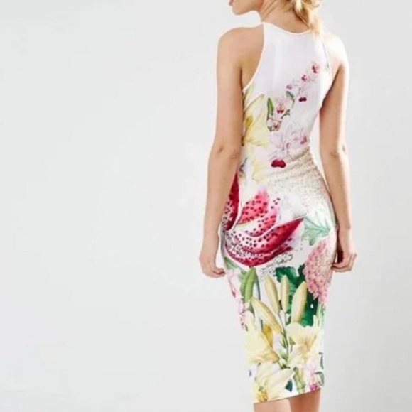 Beautiful Ted Baker Encyclopaedia Floral Midi Dress Pink
UK size 1 = US size 4 - Picture 3 of 7